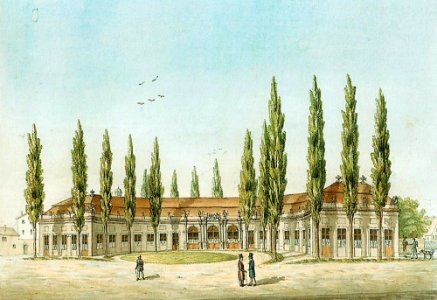 Erlangen Schlossgarten Orangerie um 1830 001