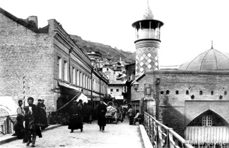 Ermakov. Tatar mosque and bridge on Maidan square. Tiflis