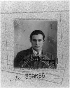 Ernest Hemingway passport photo 40-1548M