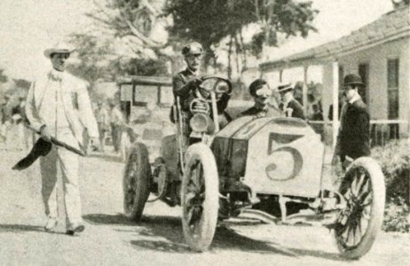 Ernesto Carricaburu, vainqueur des 100 miles de Cuba 1905 sur Mercedes 90 hp