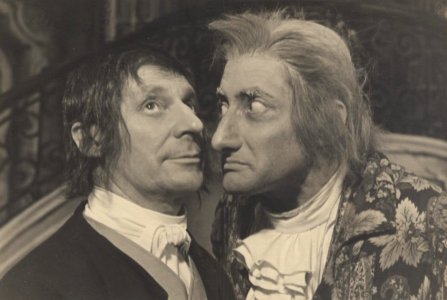Ernst Barthels und Rudolf Vogel in Der Geizige von Molière, Aufnahme von Hanns Holdt