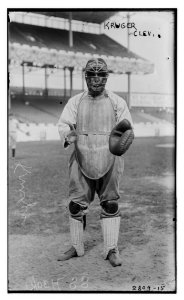 Ernie Krueger, Cleveland AL, at Polo Grounds, NY (baseball) LCCN2014694041
