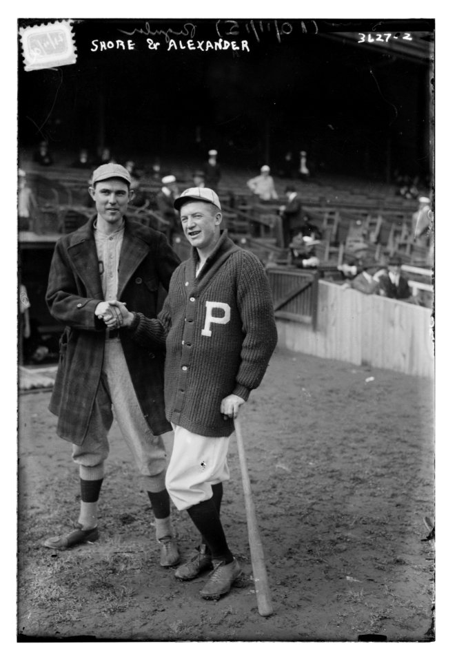 Ernie Shore, Boston AL & Grover Cleveland Alexander, Philadelphia NL, 1915 World Series (baseball) LCCN2014700003
