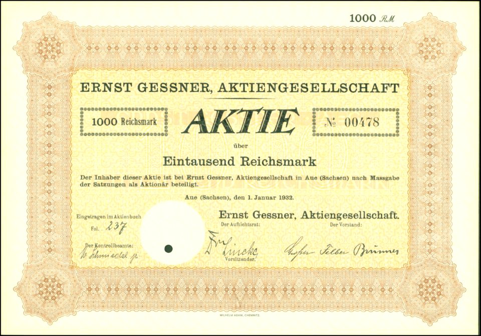 Ernst Gessner AG 1932