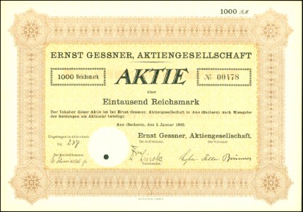 Ernst Gessner AG 1932
