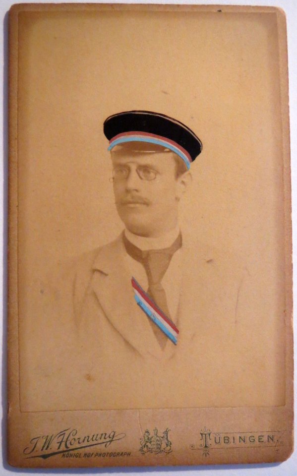 Ernst Otte, Burschenschaft Derendingia, Tübingen, 1896
