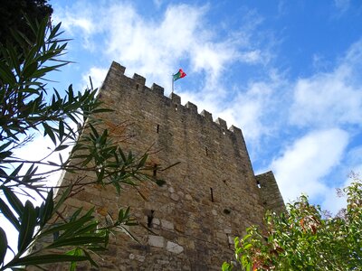 Castle flag of portugal montemor-o-velho