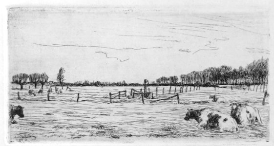 Ernst Isselmann (1885-1916), etching, Rees September 1908