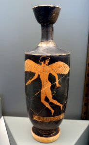 Eros flying, with a libation dish, Attic red-figure lekythos, in the manner of the Berlin Painter, c. 480 BC, formerly in the Astarita Collection - Museo Gregoriano Etrusco - Vatican Museums - DSC01030 photo