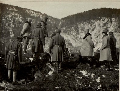 Erprobung eines Infanterie-Geschützes am Schießplatze Villach. General der Kavallerie Rohr (BildID 15469089)