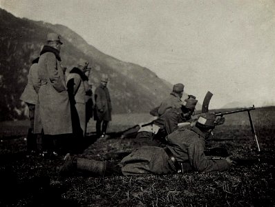 Erste Versuche beim 14. Korps mit Musketen bei Auhofen im Tauferer Tal. (BildID 15580645)