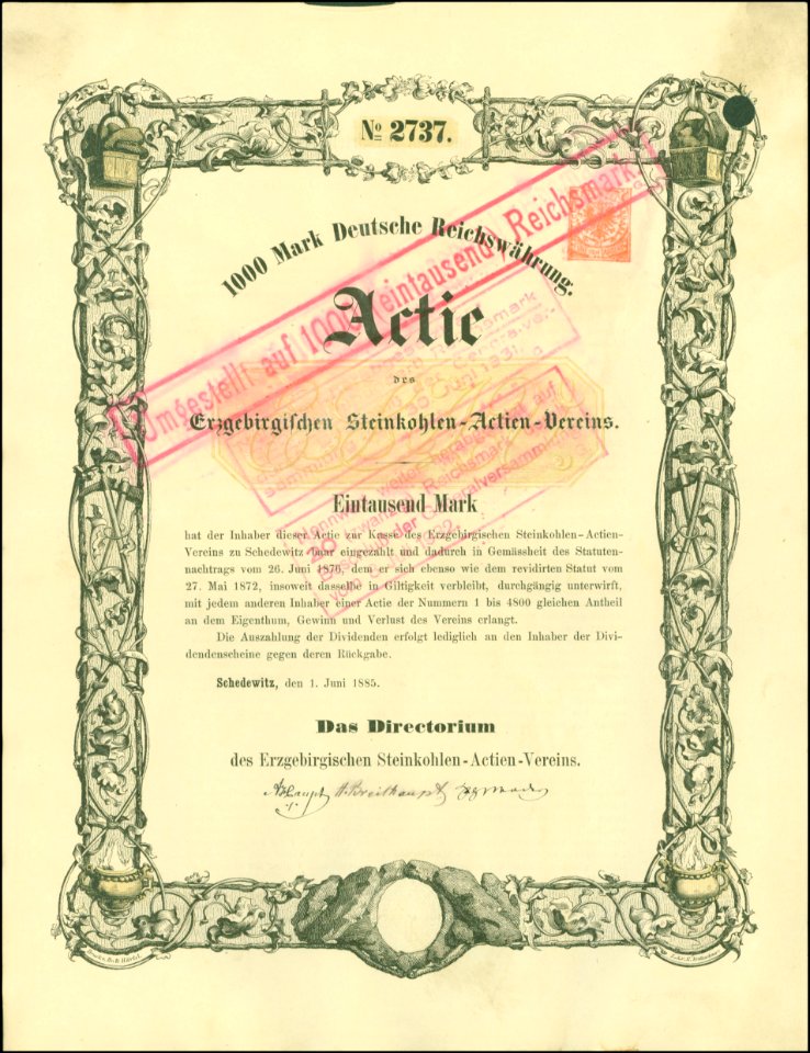 Erzgebirgischer Steinkohlen-Actien-Verein 1885