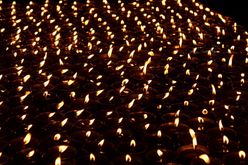 Lamps india bodh gaya photo