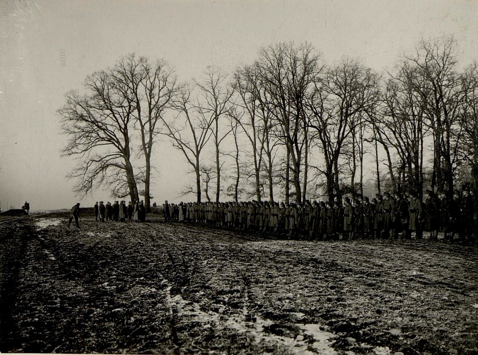 Erzherzog Karl bei der Inspizierung des Infanterieregimentes 40 südlich Kol. Nowy Knierut, aufgenommen am 2. Februar 1916 (BildID 15541561)