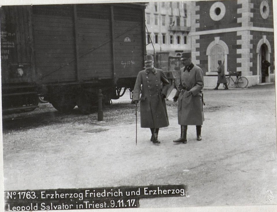 Erzherzog Friedrich und Erzherzog Leopold Salvator in Triest.9.11.17. (BildID 15608768)