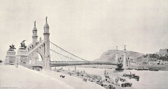 Erzsébet híd győztes pályaterve 1894 – ETH-BIB Ans 05078-001 crop photo