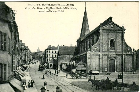 ES 27 Stévenard - BOULOGNE-SUR-MER - Grande Rue - Eglise Saint-Nicolas, construite en 1231