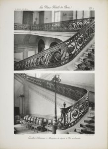 Escalier d'honneur. 1. Perspective du dpart. 2. Vue de l'arrive (jlpw15 0734)