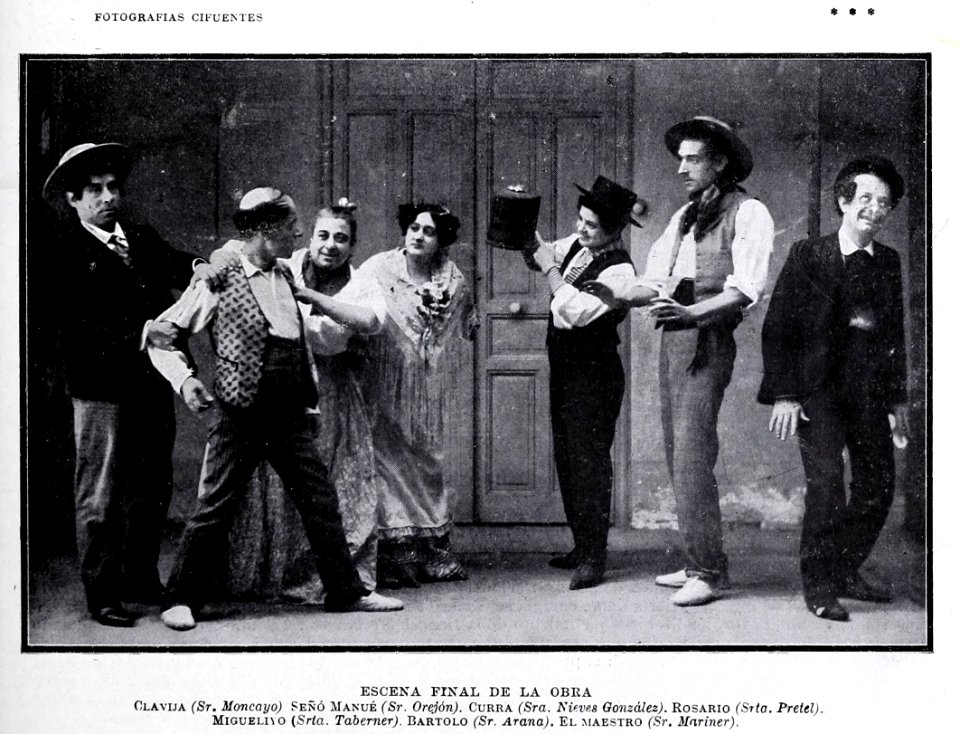 Escena final de la obra Piquito de oro, de Cifuentes, Blanco y Negro, 11-10-1902