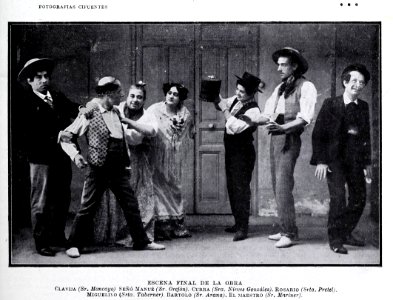 Escena final de la obra Piquito de oro, de Cifuentes, Blanco y Negro, 11-10-1902