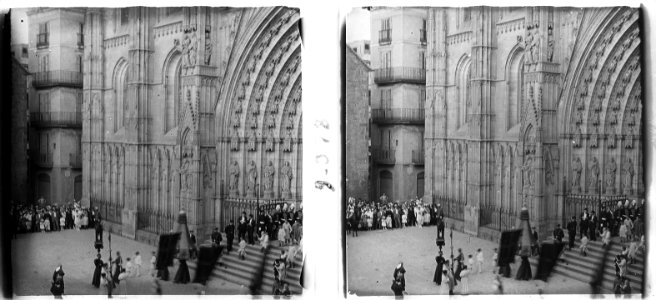 Escena de la processó del Corpus a la catedral de Barcelona
