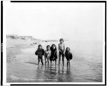 Eskimo children bathing in Bering Sea LCCN91794668 photo