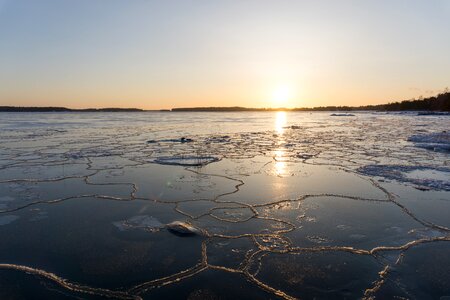 Sea coast ice