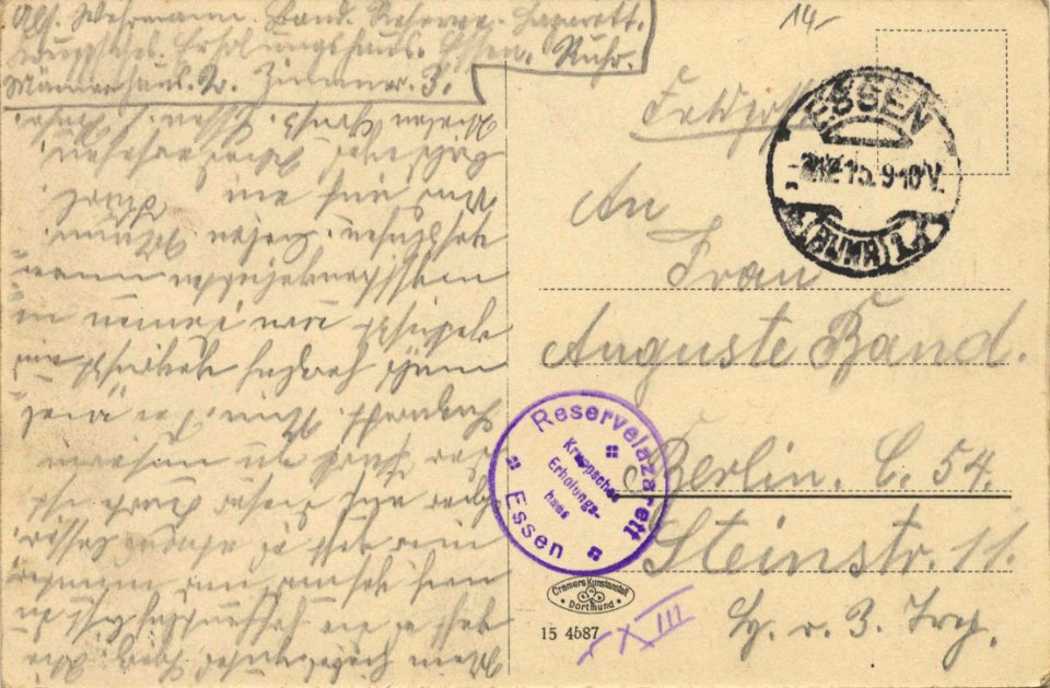 Essen (Ruhr), Nordrhein-Westfalen - Erholungspark (back) (Zeno Ansichtskarten)