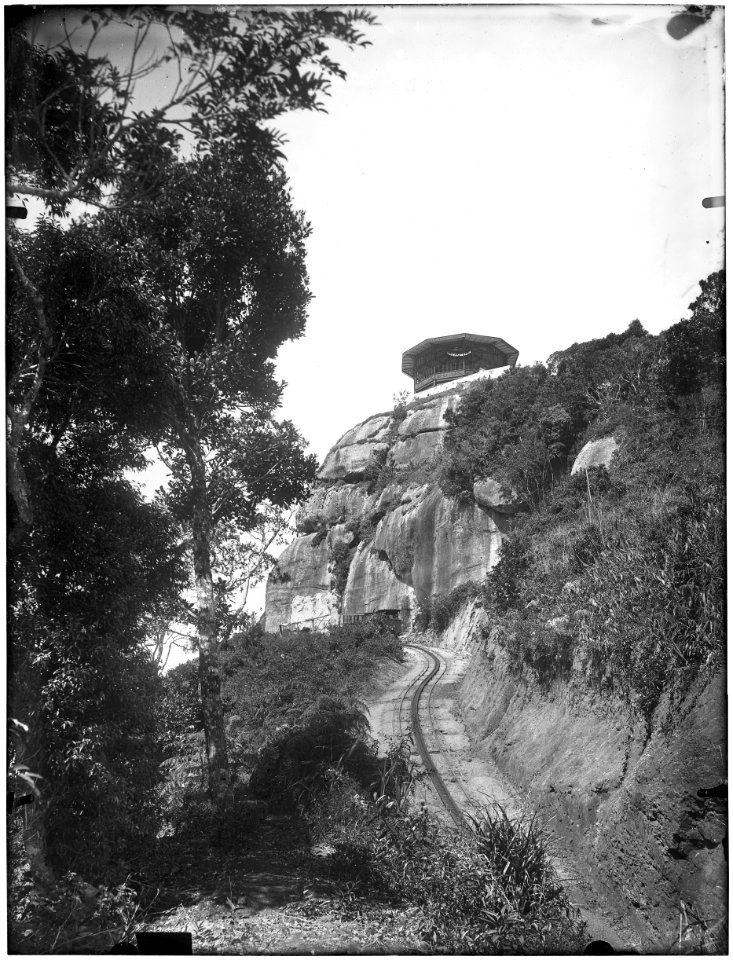 Estrada de Ferro do Corcovado; Mirante Chapéu do Sol no cume do Corcovado; Km 3.6 - 2
