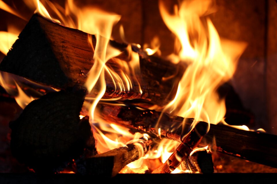 Campfire dark night