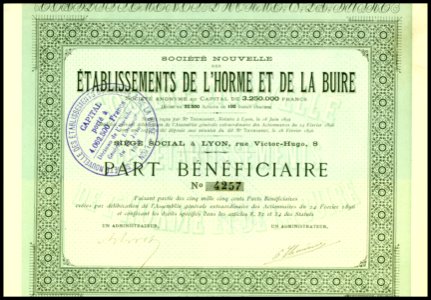 Etabl. de l'Horme et de la Buire 1898