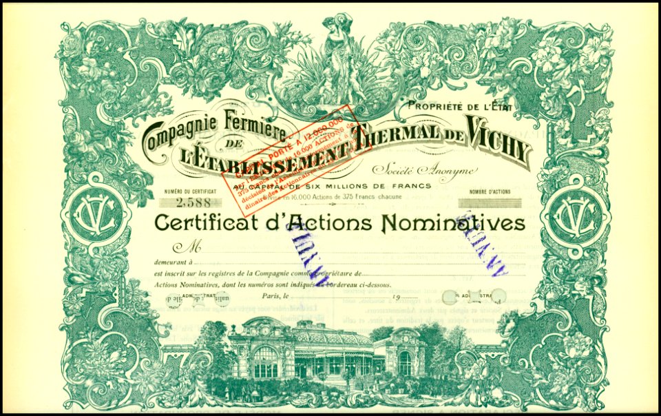Etablissement Thermal de Vichy 1898
