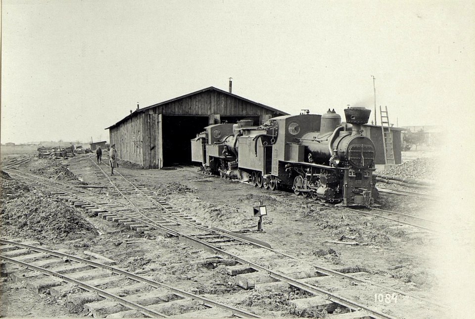 Etappenstationen und Verladebahnhöfe der vierten k.u.k. Armee wahrscheinlich in der Umgebung von Kowel (BildID 15684549)