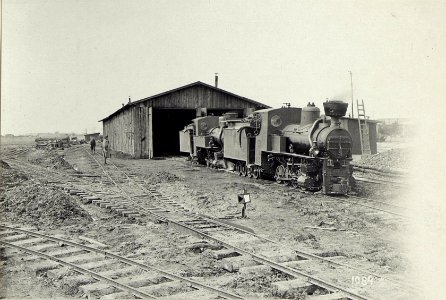 Etappenstationen und Verladebahnhöfe der vierten k.u.k. Armee wahrscheinlich in der Umgebung von Kowel (BildID 15684549)