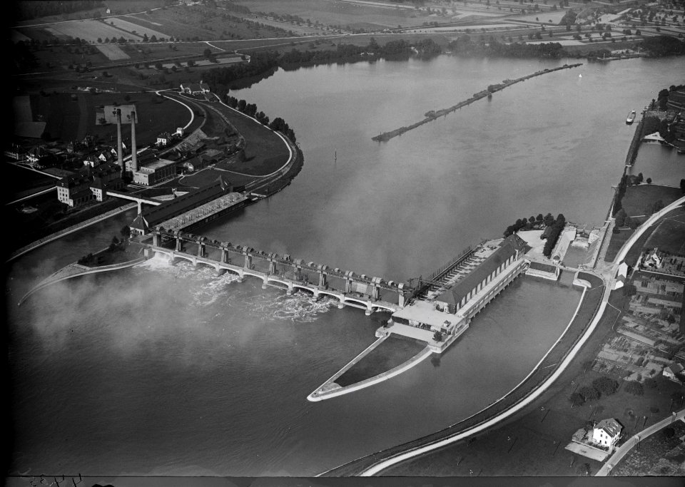 ETH-BIB-Augst, Elektrizitätswerk Augst, Kaiseraugst aus 200 m-Inlandflüge-LBS MH01-004435