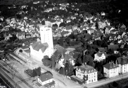 ETH-BIB-Baar, Neumühle, Bahnhof aus 50 m-Inlandflüge-LBS MH01-006572