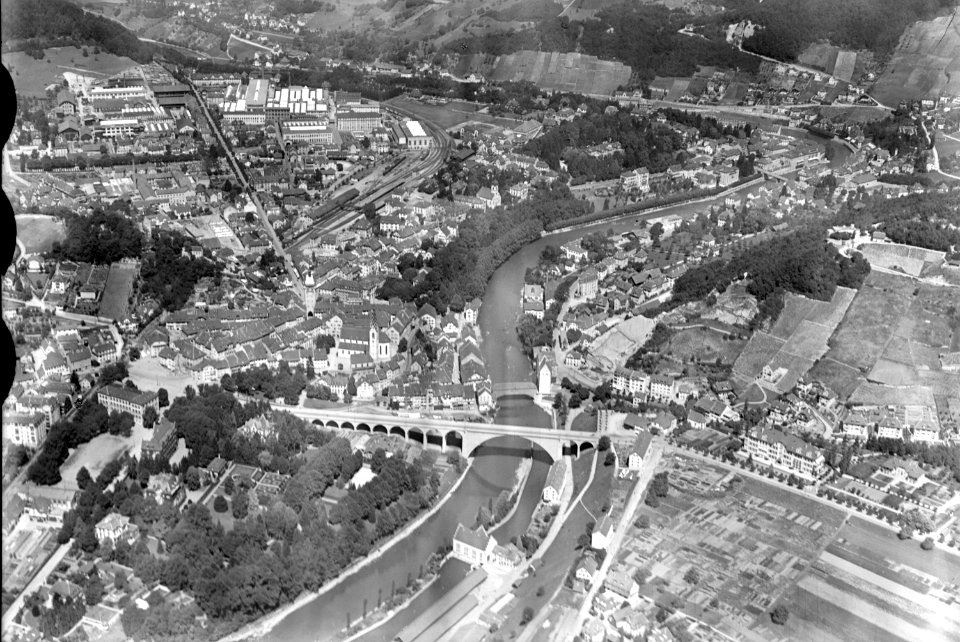 ETH-BIB-Baden v. S. aus 400 m-Inlandflüge-LBS MH01-005849