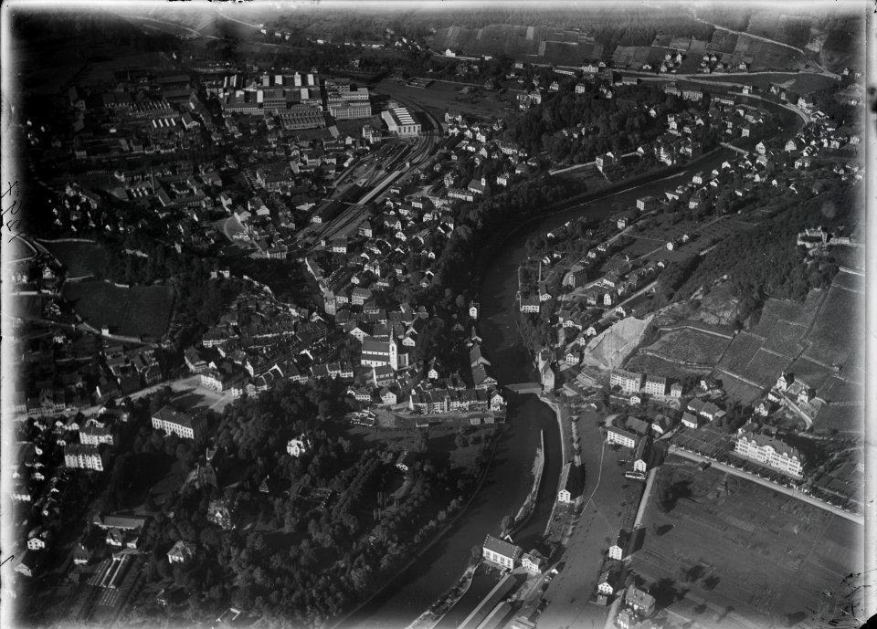 ETH-BIB-Baden, Gesamtansicht v. S. aus 600 m-Inlandflüge-LBS MH01-001297