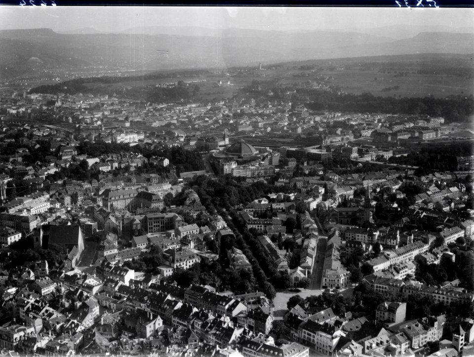ETH-BIB-Basel, Holbeinplatz, Markthalle, Bahnhof-Inlandflüge-LBS MH01-006624