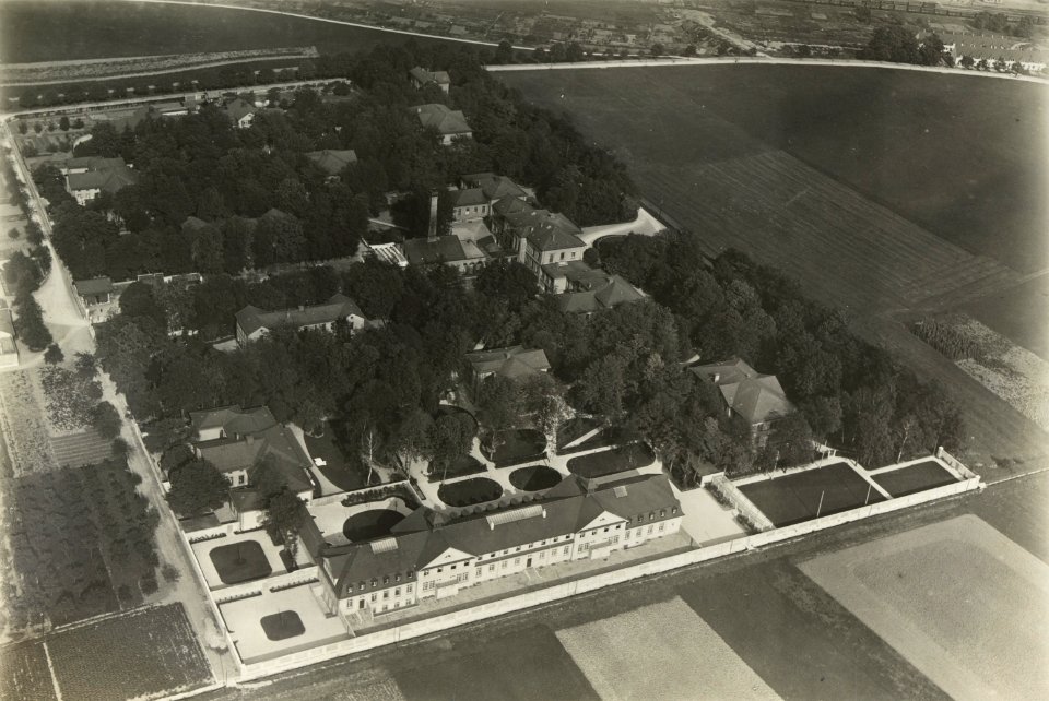 ETH-BIB-Basel-St. Johann, Irrenanstalt Friedmatt, Blickrichtung gegen Nordosten-Inlandflüge-LBS MH03-1659