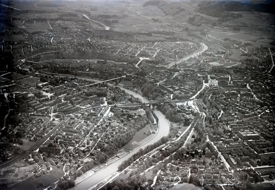 ETH-BIB-Bern v. S. W. aus 500 m-Inlandflüge-LBS MH01-005990
