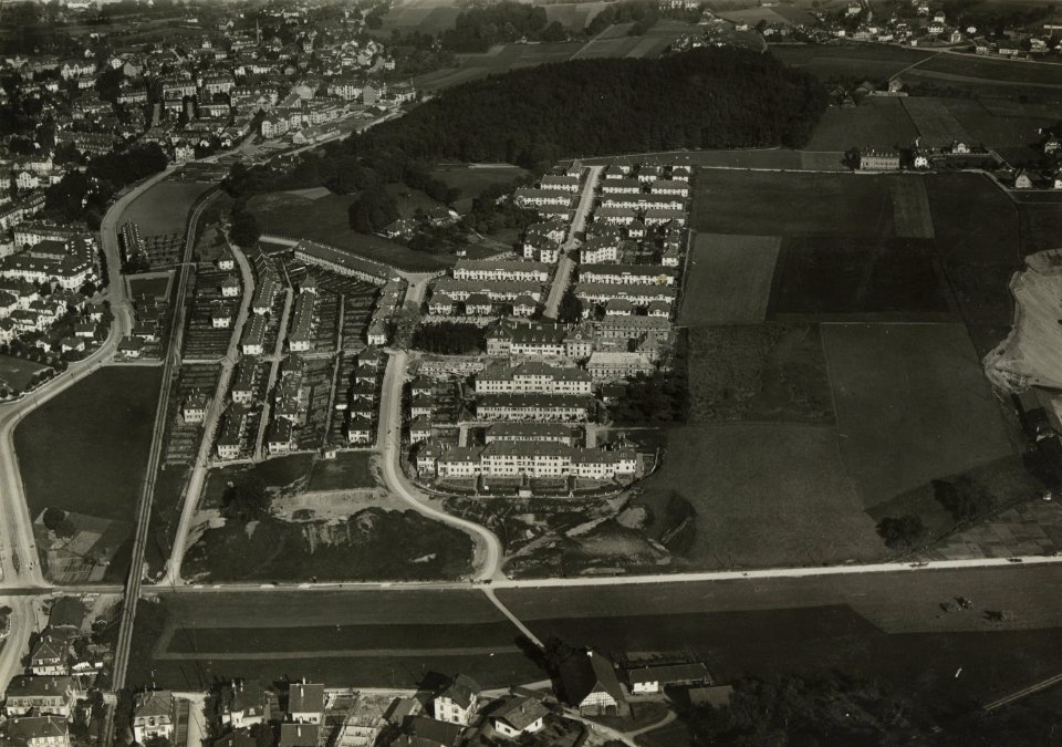 ETH-BIB-Bern, Neubauquartier und Genossenschaftssiedlung der Eisenbahner an der Dübystrasse-Inlandflüge-LBS MH03-1711