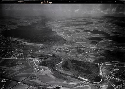ETH-BIB-Bern, Worblaufen, Bremgartenwald, Wohlensee v. O. aus 1000 m-Inlandflüge-LBS MH01-004826