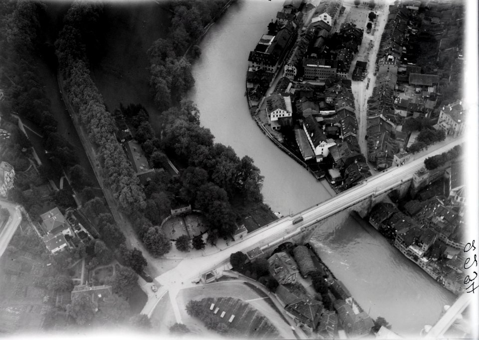 ETH-BIB-Bern, Bärengraben, Nydeggbrücke-Inlandflüge-LBS MH01-002234