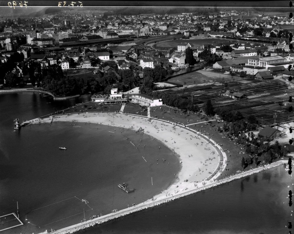 ETH-BIB-Biel, Strandbad-Inlandflüge-LBS MH01-007690