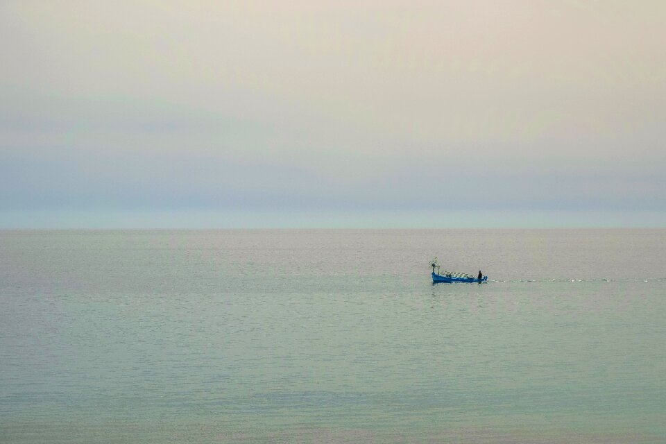 Horizon boat scenery