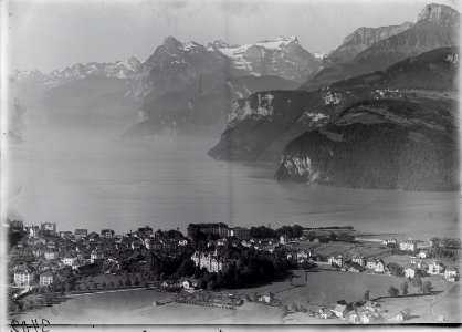 ETH-BIB-Brunnen Seelisberg, Uri-Rotstock, Urnersee aus 500 m-Inlandflüge-LBS MH01-003402