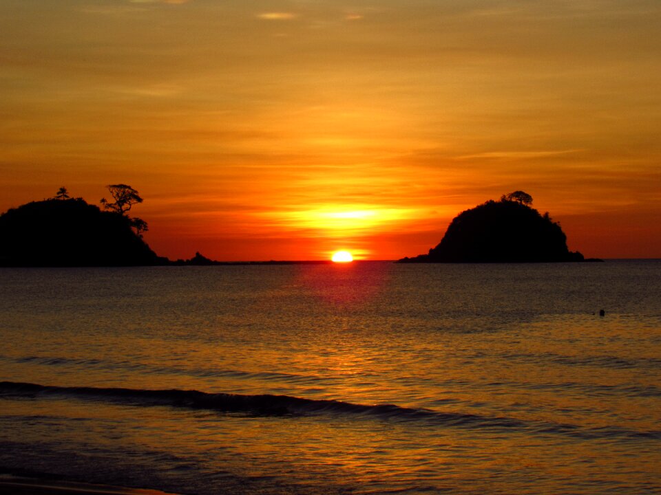 Sky sea sunset beach