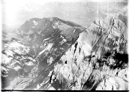 ETH-BIB-Calanda, Taminatal, Pizalun, St. Margretenberg, Calfeisental, Rhein v. S. aus 3000 m-Inlandflüge-LBS MH01-003047