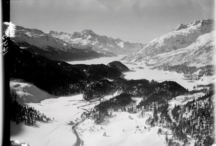 ETH-BIB-Champfèr, Silvaplana, Silsersee, Silvaplanersee aus 200 m-Inlandflüge-LBS MH01-001495